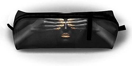 YesFutureIs Female Oxford Cloth Stationery Bag Black Woman African American Cover Eyes Art Multi-colored Pencil Bag For Children/Girls/Students/Adolescents, Cosmetic Pouch Bag