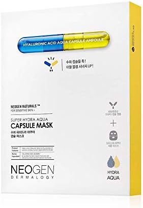 NEOGEN DERMALOGY SUPER HYDRA AQUA CAPSULE MASK 5.75 oz / 165g (1 BOX OF 5 SHEETS)