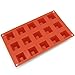 Freshware 15-Cavity Silicone Mini Pyramid Chocolate, Candy and Gummy Mold
