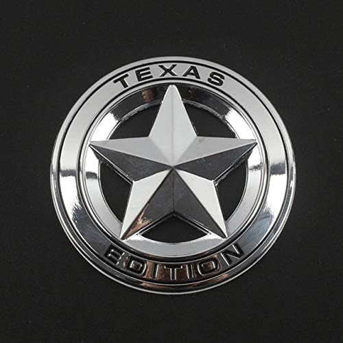 Vintage TEXAS EDITION Hollow Out Star Round Metal Badge Car Styling 3D Sticker Body Steering Wheel Refitting Decoration for JEEP,C