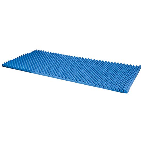 DMI Convoluted Foam Bed Pad Mattress Topper, Made in the USA, Hospital Size 33 x 76 x 4 Inches, Blue - Thumbnail 2