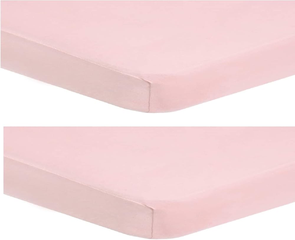 Dudu N Girlie Next2Me Crib Fitted Sheet 51x85 Pack of 2 Pink