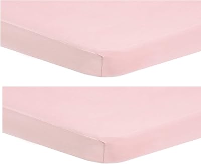 Dudu N Girlie Next2Me Crib Fitted Sheet 51x85 Pack of 2 Pink