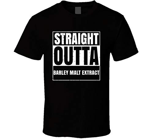 Straight Outta Barley Malt Extract Funny Favorite Snack Food Compton Parody T Shirt 2XL Black