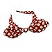 Qiabao Womens Red Polka Dot Bow Pin-Up Hair Band Headband (red)