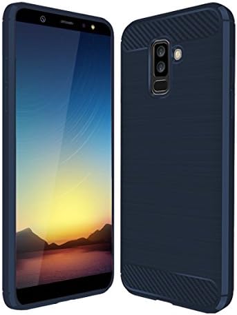 Plonglora Galaxy A6 Plus Case, Slim Flexible TPU Case Anti-slip Shockproof Anti-Scratch Protective Case for Samsung Galaxy A6+/A6 Plus 2018 (Blue)