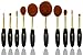 Neverland Beauty 10pcs Beauty Rose Gold & Black Toothbrush Elite Oval Make-up Brushes Set Powder Foundation Contour with Case Box