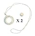Two Pack Roller Window Shade Double Crochet Cream Ring Pull & Screw Button Set from Shade Doctor of Maine