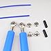 Jump Rope,Speed Adjustable 9ft PVC Coated Steel Cable with Steel Ball Bearing Double Unders Skip Rope Best for Boxing,MMA,WOD,Fitness Cardio Training,Skipping Workout Exercise for Men Women (Blue)