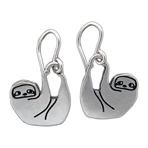 Mark Poulin Sterling Silver Sloth Earrings 925 for Women and Girls