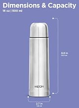 Milton Thermosteel Vacuum Flask 1 Litre Stainless Steel Insulated view 6