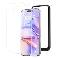 NIMASO DSP25F1698 Glass Film, Protective Film for iPhone 17, Tempered Glass, Shockproof, High Transmittance, Anti-Fingerprint, Easy to Apply, Guide Frame, Compatible with iPhone 17 (6.3 inch), Set of 2