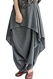 Mordenmiss Women's Travel Wide Leg Pants Irregular Culotte
