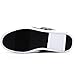 QANSI Men's Classic Leather High Top Lace Up Sneakers Sports Shoes Black/White 10.5 M US
