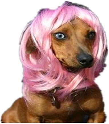 Lecent@ Pet Supplies Dog Costumes Blonde Wavy Synthetic Hair Pet Wig Dog Cat Wigs Pet Accessories Pet Headwear