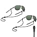 Chums Adjustable 3mm Rope Eyeglass and Sunglass Retainer / Strap, Slip Fit , Black (2 Pack)