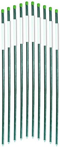 Fibermarker 20 Pack 48 Inch Reflective Driveway Markers Driveway Poles for Easy Visibility at Night, 5/16 Inch Diameter Dark Green
