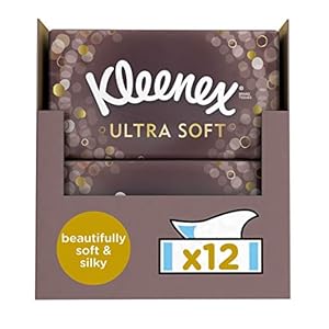 Kleenex Ultra zachte gezichtsweefsels – pak van 12 tissuedozen – ons zachtste weefsel – uiterst zachte en zijdeachtige…