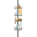 iDesign Twigz Metal Wire Rod Corner Shower, Adjustable 5'-9' Pole and Baskets for Shampoo, Conditioner, Soap with Hooks for Razors, Towels, Tension Caddy