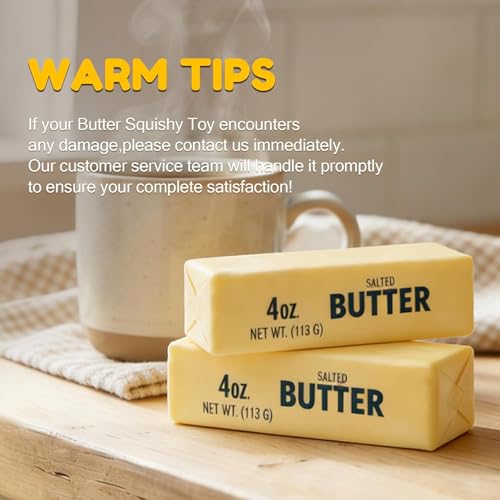 Mirenr 2 PCS Slow Rising Butter Squishy Toys, Soft Squeeze Stress Relief for Office and Home, Sensory Fidget for Anxiety Relief and Focus, Wet Slow Rebound Stress Relief Toy