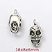 32pcs Mix Style Charms Pirate Skeleton Skull Tibetan Silver Vintage Pendants for Jewelry Making DIY Bracelet Necklace (32pcs-Mixed Skull)