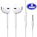in-Ear Earbuds Headphones, Parmeic 2 Pack Wired Earphones Stereo Bass Noise Cancelling Ear Buds Headsets with Microphone and Volume Control Compatible iPhone 6 Plus 6s 5s 5 5 and 3.5mm Phone (White)thumb 1