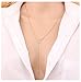 Bestjybt Fashion Women Metal Ring Short Y Shaped Necklaces Circle Lariat Necklace, Gold