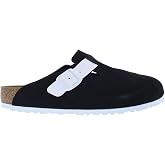 Birkenstock Boston BS Unisex Shoes Size 8, Color: Black White-Black