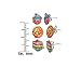 Shopkins Stainless Steel Trio Earrings Set: Cupcake Chic, Kooky Cookie, Le 'Quorice
