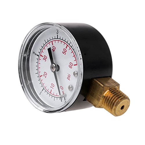 OTGO 0-60 PSI 1/4" NPT Mini Pressure Gauge Pool Spa Filter Water Pressure Measuring