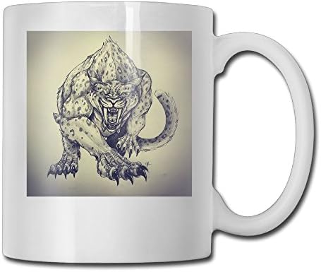 Sabre Wulf Roaring Aggression Teeth Face Coffee Mugs Tea Mug Office Staff Best Birthday Gift For Mom - Great For Father's Day Christmas Gifts For Husband Wife White 12 Oz