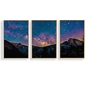 Canvas Wall Art for Living Room, Bedroom Mountain Framed Canvas Prints for Home Decoration Ready to Hang - 16"x24"x3 Panels