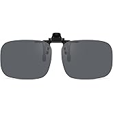 IOHLNG Polarized Clip On Flip Up Sunglasses Over Prescription Glasses for Women and Men