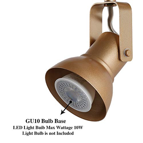 GEPOW LED Track Lighting Fixture, 4 Lights Modern Ceiling Spotlight