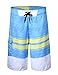 Nonwe Men's Quick Dry Swim Trunks Colorful Stripe Beach Shorts with Mesh Lining