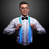 Blue LED Light Up Suspenders