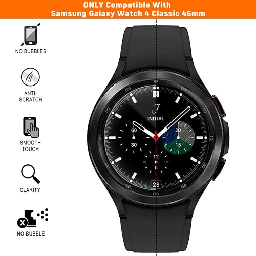 SPGUARD Galaxy Watch 4 46mm Screen Protector, 3 Pack Tempered Glass