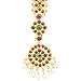 Khushi Purchase Women's Gold Finish Kempu V Shaped Chutti- Mang Tika Gold