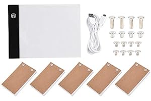 LED Light Box Drawing Kit, A6 Size, 5 Sketchbooks with Binding Screws, USB Cable, for Animation, Sketching, Tracing