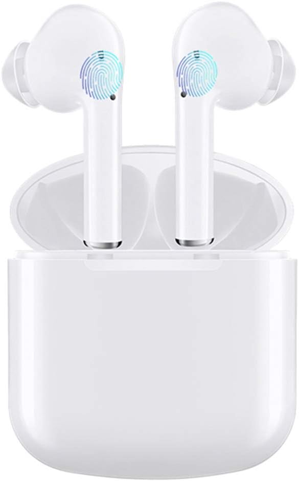 Mini Bluetooth Earbuds Wireless Earbuds Bluetooth Headphones 5.0 Auto Pairing True Stereo in-Ear Noise Canceling Earphones with Power Case Hands-Free Calls for Driving Exercise