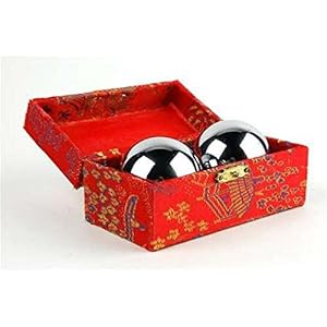 JapanBargain, Chinese Medicine Balls Health Stress Relieve Hand Exercise Baoding Balls Message Ball Set Meditation Balls