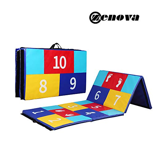 ZENOVA Folding Gymnastics Mat for Kids Large Tumbling Panel Gym Exercise Aerobics Mats Puzzle Play Mats for Kids - Thumbnail 6