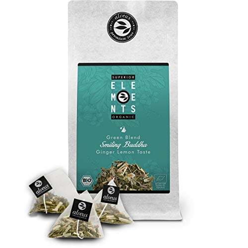 "Smiling Buddha" Grüner Tee Ingwer Zitrone Beutel Bio - 15x3g Teebeutel von alveus