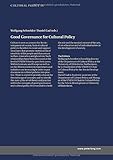 Image de Good Governance for Cultural Policy: An African-European Research about Arts and Development (Studien zur Kulturpolitik. Cultural Policy)