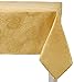 Regal Home Collections Laura Rose Damask Oblong (Rectangle) Tablecloth, 60-Inch Wide by 102-Inch Long, Gold
