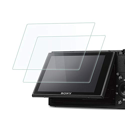 Kupton Glass Screen Protector for Sony RX100/ RX100/ RX100II /RX100III/ A9 /RX100M2 /RX100M4 /RX100M5 /A7RMII /A7MII /A7SMII (2 Packs), 9H Tempered Glass Anti-Scratch Anti-Fingerprint HD Film Screen P