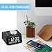 Small Digital Alarm Clock Radio - Dual Alarm, 7 Wake-up Sounds, Display Dimmer, 2 USB Charger, Sleep Timer, Easy to Set, Thermometer, FM Radio Clock w/Battery Backup for Bedrooms, Office, Desk, Travel