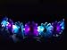 Festie Fever Light Up Blue and Purple Flower Crown with 3 Modes