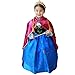 Princess Anna Lace Paisley Chiffon Cosplay Costume Play Long Dress for Girls Kids