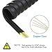 Telephone Cord Detangler,Vcall 2 Pack Coiled Telephone Handset Cord 13 Ft Uncoiled / 2 Ft Coiled and 2 Pack Extended Rotatable Anti-tangle Phone Cable Landline Cord Untangler Telephone Accessory Black